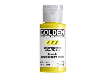 Akrylová barva Golden Fluid - 2008 Benzimidazolone Yellow Medium (Objem 30 ml)