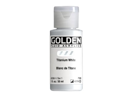Akrylová barva Golden Fluid - 2380 Titanium White