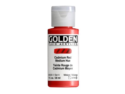 Akrylová barva Golden Fluid - 2425 Cadmium Red Medium Hue (Objem 30 ml)