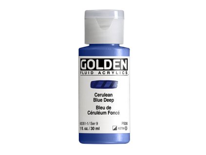 Akrylová barva Golden Fluid - 2051 Cerulean Blue Deep (Objem 30 ml)