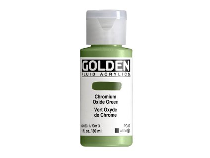 Akrylová barva Golden Fluid - 2060 Chromium Oxide Green (Objem 30 ml)