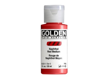 Akrylová farba Golden Fluid - 2220 Naphthol Red Medium
