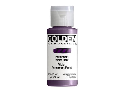 Akrylová barva Golden Fluid - 2253 Permanent Violet Dark (Objem 30 ml)