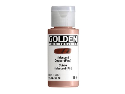Akrylová barva Golden Fluid - 2451 Iridescent Copper (Fine)