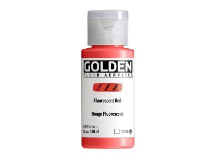 Akrylová farba Golden Fluid - 2491 Fluorescent Red