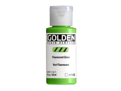 Akrylová farba Golden Fluid - 2493 Fluorescent Green