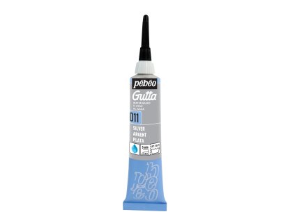 Kontúra na hodváb Pébéo Gutta 20 ml - 011 Silver