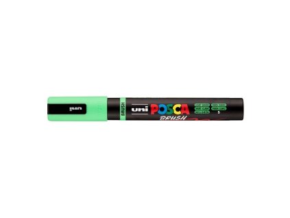 Akrylový fix Posca se štětcovým hrotem PC 5BR 5 Light Green