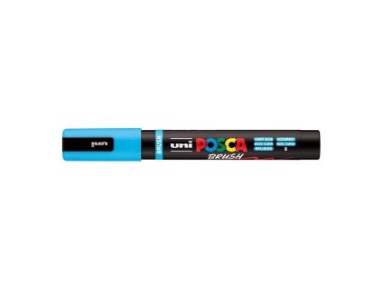 Akrylový fix Posca se štětcovým hrotem PC 5BR 8 Light Blue