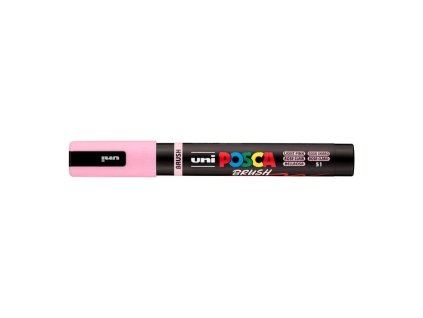 Akrylový fix Posca se štětcovým hrotem PC 5BR 51 Light Pink