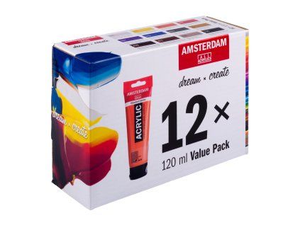 Sada akrylových barev Amsterdam Standard 12 x 120 ml