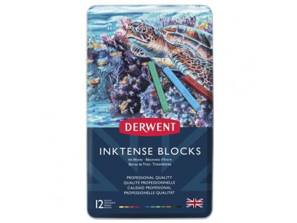 Sada akvarelových pastelů Derwent Inktense blocks 12 ks