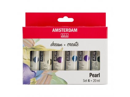 Sada akrylů Amsterdam Standard perleťové odstíny 6x20ml