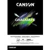 Canson Graduate Mixed Media Skicák černý v lepené vazbě A5, 240g, 20 listů