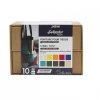 Súprava farieb na textil Pébéo Setacolor Opaque 10 × 45 ml s príslušenstvom I