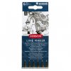 Sada 6 ks technických fixů Derwent Line Maker Black
