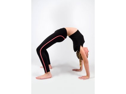 Dámské dlouhé legíny – černé s linkou