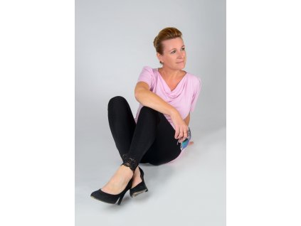 Dámské dlouhé legíny s krajkou