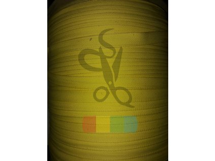 bavlněný tkaloun - zdrhovadlovka - 12 mm - žlutá