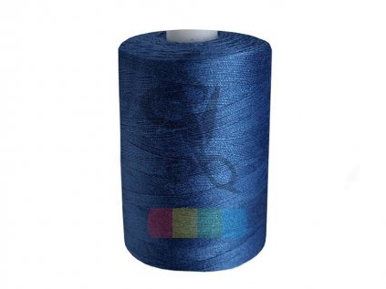 polyesterová nit pro overlocky i klasické šití návin 1000 m - modrá tmavá