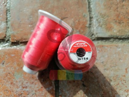 COFEE - polyesterová - světle červená - 5000 m - G754