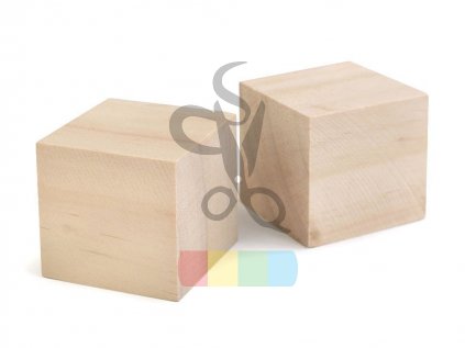 Dřevěná kostka - 4 x 4 cm