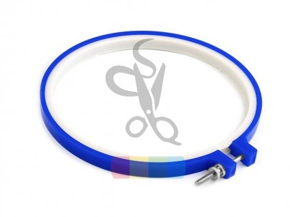 vyšívací kruh plastový 15,5 cm - modrý
