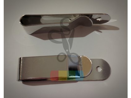 opaskový klip 68 x 16 mm - barva stříbrná