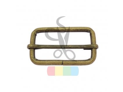 sliding bar buckle antique brass 4296 l