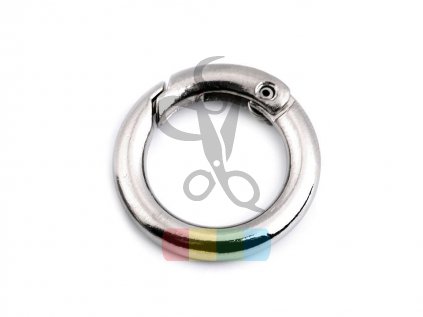 kroužek na klíče či kabelky 16 mm - stříbrný