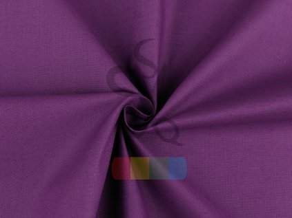 teplákovina jednobarevná, počesaná - fialová tmavá- kus 20 cm