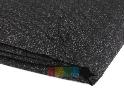 netkaná textílie 90 cm - nažehlovací, elastická - černá