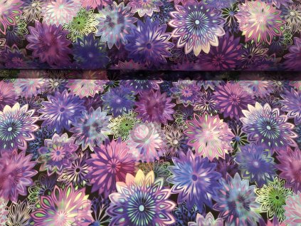 teplákovina - fialové květy