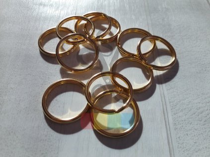 kroužek klíčový 25 mm - zlatý