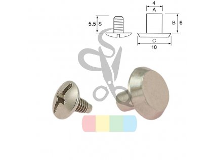 decorative chicago screw 6 mm 100 pcs nickel 5364 l