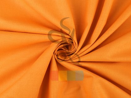 bavlněná látka - oranžová světlá