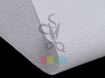 netkaná textílie 100 x 90 cm - nažehlovací, elastická - bílá