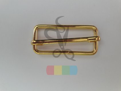 zkracovač kovový na popruhy 40 x 15 mm - zlatý