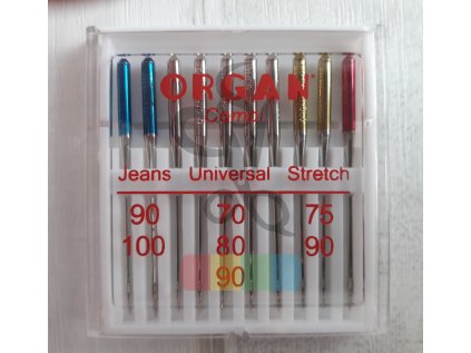 Jehly strojové ORGAN Combi - jeans, universal, stretch