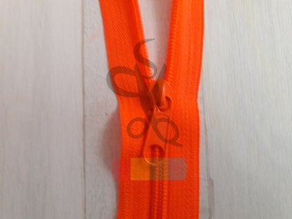 jezdec k metrážovému spirálovému zipu 5 mm - neon oranžová