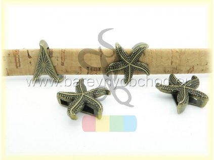 hvězdice pro plochý pásek 10 mm - bronz