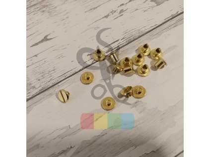 opaskový šroubek 5 mm - zlatý