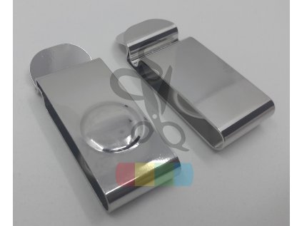 opaskový klip na pouzdro - 70 x 26 mm - stříbrný