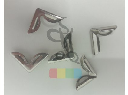 rožek kovový - obloučky 16 x 16 mm - stříbrný
