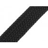 splétaný popruh pružný, šíře 33 mm, barva - černá
