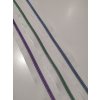 zip spirálový v metráži - 5 mm - bílý s barevnou spirálou, délka 1 m