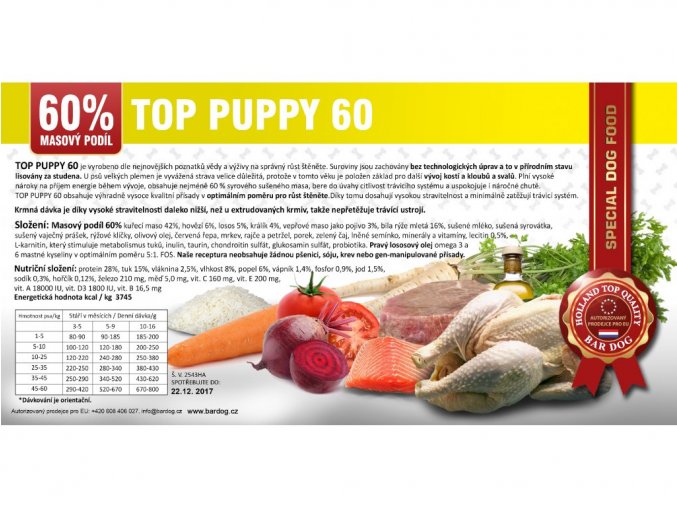 Bardog - top puppy 60 1kg