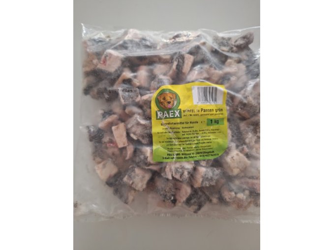 Dršťky hovězí zelené kostky 1kg