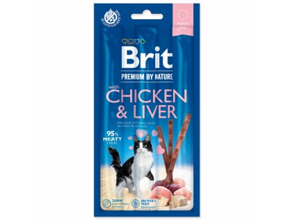 tycinky brit premium by nature cat sticks with chicken liver 3ks original