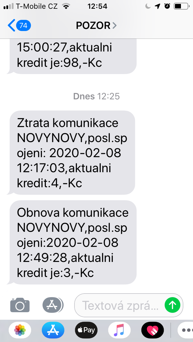 SMS brána a mailer Wi-Fi